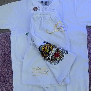 Ed Hardy Men’s Shorts Polo Set